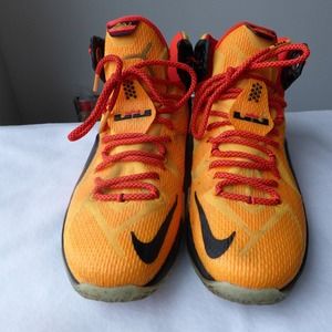 Nike Lebron XII (Cleveland) Basketball Shoes 684593-830 Mens SZ 11 Very Good Cnd